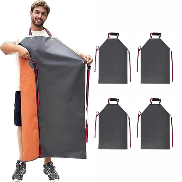 GoldPig Heavy Duty Rubber Apron, Waterproof Chemical Resistant