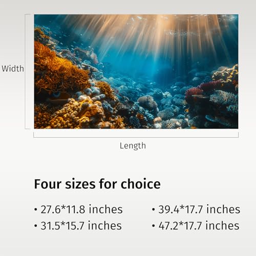 Image of Aquarium Background, Ocean Fish Tank Background, Terrarium Background Cloth 40 x 18 inches