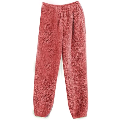 Pantalon de yoga polaire rouge 2XL pour homme et femme