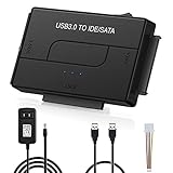 USB to SATA IDE HDD Adapter - USB 3.0 Cable to 2.5' 3.5' SATA IDE Hard Drive Converter for Windows...