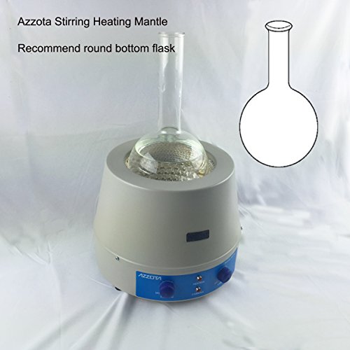 Azzota Shm-1000, Stirring Heating Mantle - 1000Ml, 350W, Stir Speed: 0 To 1400Rpm, Maximum Temperature 420C (790F) #TOP4