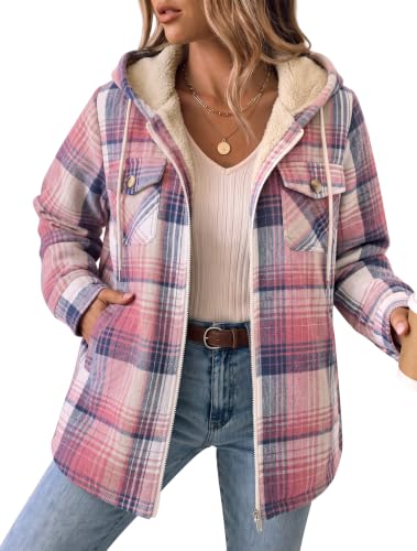Zeagoo Womens Plaid Jacket Winter Coat Dressy Casual Flannel Fall Clothes - image 1