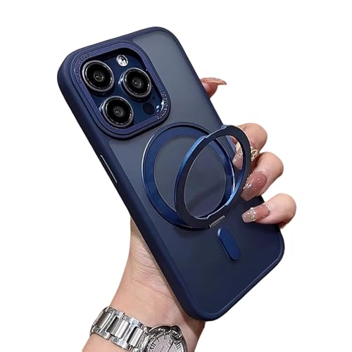 Coque iPhone 13 Pro MagSafe en bleu élégant avec anneau rotatif premium