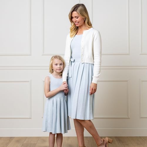 Hope & Henry Girls' Milano Tipped Sweater Dress3