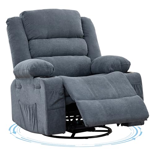 Image of Rocking Recliner Chair for Adults 360 Swivel Manual Recliner