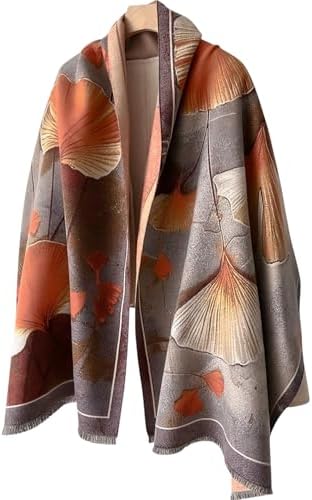 GFM® Geborduurde kasjmier Textuur Wol Pashmina Sjaal - Herfst-Winter -Kerstcadeau (EMBSHL-A), 1-crtglb-roze, L