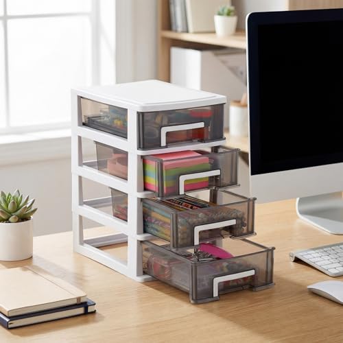 Armoire de rangement plastique à 4 couches en PP léger pour maison - 7