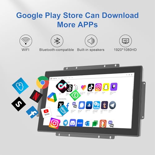 Image of GreenTouch 15.6 inch Android 11.0 Touchscreen PC Monitor, 16:9 FHD 1080P, WiFi and Built-in Speakers, RK3566 4GB RAM & 32GB ROM for Industrial and Business Applications