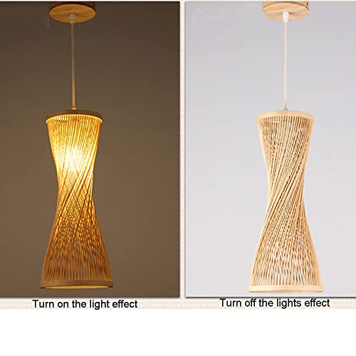 Lámpara colgante de techo de madera natural con una sola luz para isla de cocina 6