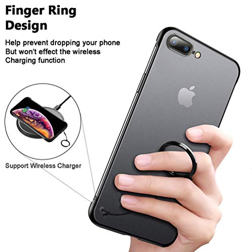 Image of REALCASE Compatible for iPhone 7 Plus / 8 Plus Back Cover | Ultra Thin Translucent Matte Frameless TPU | Shockproof Bumper Back Case Cover for iPhone 7 Plus / 8 Plus (F-Blue)