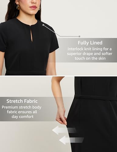 Image of Symbol Premium Women's Sheath Dress (Knee Length | Desk-to-Dinner) (Available in Plus Sizes)