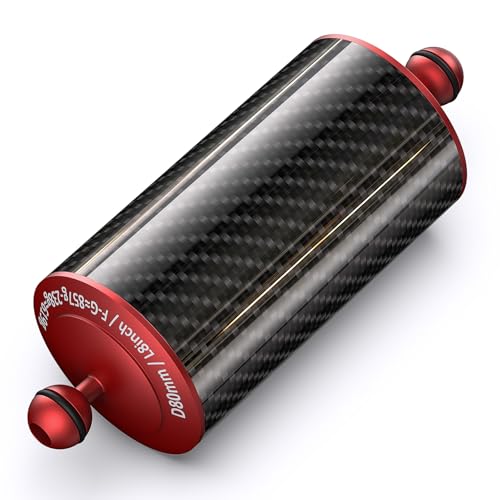 Carbon Fiber Underwater Float Arm with Dual Ball Mounts for Photography and Video, Compatible with Diving Trays, Video Lights, Strobes (red, 80mm8')