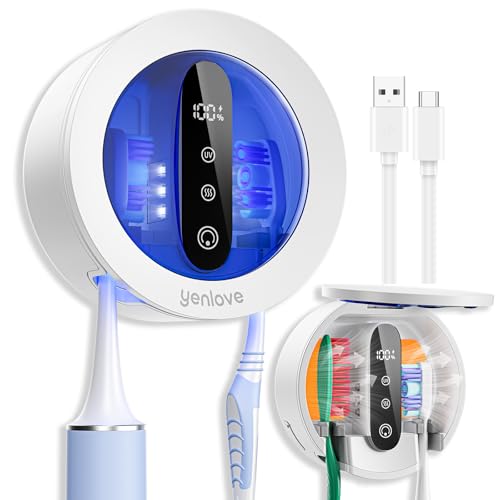 Image of Upgraded Toothbrush Holder with UV & Heated Drying, Smart Tooth brush Holder for Bathroom Accessories, Wall Mounted Toothbrush Organizer Fits Manual and Electric Toothbrushes for Home & Travel