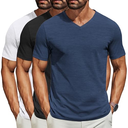 COOFANDY Men's T Shirts Short Sleeve Classic V Neck T-Shirt