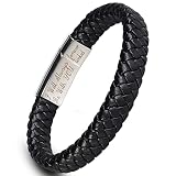 YUZHEJIE To My Son Leather Bracelet, Men Row Magnetic Closure Personalized Bracelets, I Will Always
