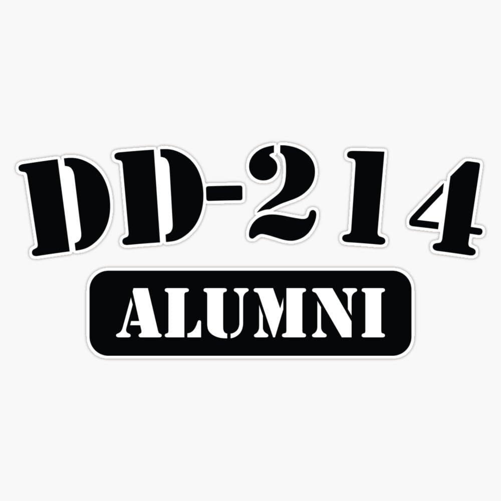 LAD Studio Military Veteran DD-214 Alumni Window Bumper Sticker Decal 5""
