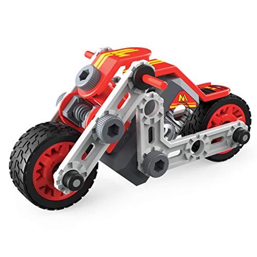 41rl0ega+yL MECCANO - Mes PREMIÈRES CONSTRUCTIONS Junior - Voiture de Course, Moto, Hélicoptère ou Bulldozer - Jeu Construction avec 2 Outils - Modèle aléatoire - Jouet Enfant 5 Ans et +