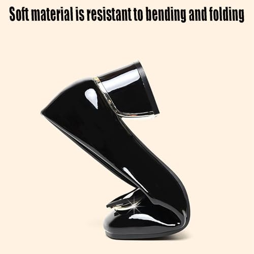 Women's Glossy Patent Leather Chunky Heel Dress Pumps Fashion Square Toe Buckle Decor Slip On Mid Block Heel Office Formal Shoes for Daily Business Party3