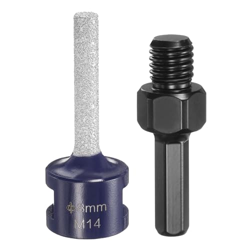 Foret de fraisage diamant 8 mm 5/8-11 avec adaptateur pour agrandir trou céramique