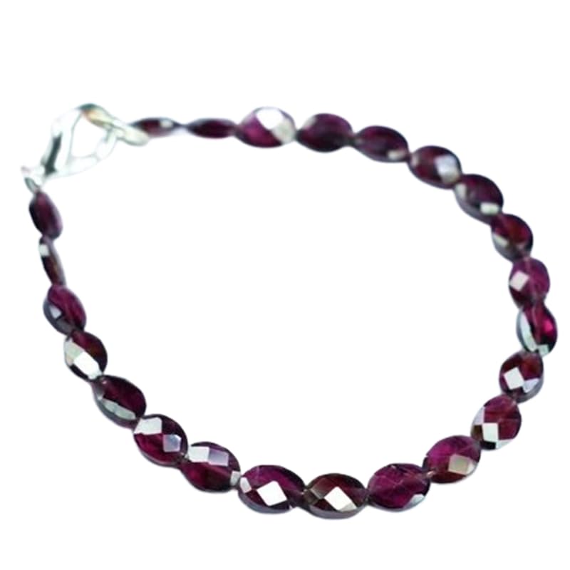 Bracelet en perles de grenat LKBEADS, le cadeau mixte idéal avec fermoir argenté