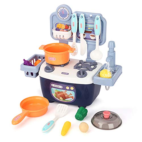LBLA Cocina Infantil y Comida de Juguete,Juguete de Cocina Set,Mini Cocina de Juguete Set Juegos de imitación de Cocina con Accesorios Juegos de imitación de Cocinitas Regalo Educativo para Niños
