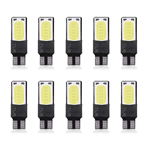 Yctze para focos led para interior de auto focos stop mini 10 focos led cob cambus 10pcs T10 W5W 6SMD Bombilla LED para coche Canbus Error libre COB Placa de señal lateral Luces Luz blanca Bombilla