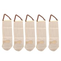 Sacs en maille réutilisables : vous recevrez 5 sacs en maille polyester durable, conçus pour un rangement polyvalent. Accrochez ces sacs respirants n'importe où dans votre maison pour stocker des pommes de terre, des tomates, des oignons, etc. Parfai...