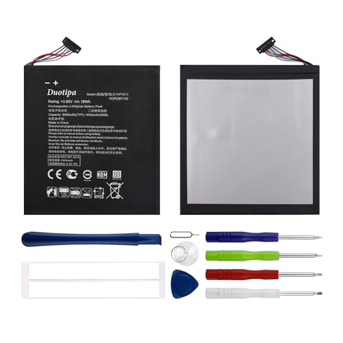 Duotipa Batería de repuesto C11P1517 compatible con ZenPad 10 Z300C Z300M Z300CG Z300CL P023 P01T batería con herramientas