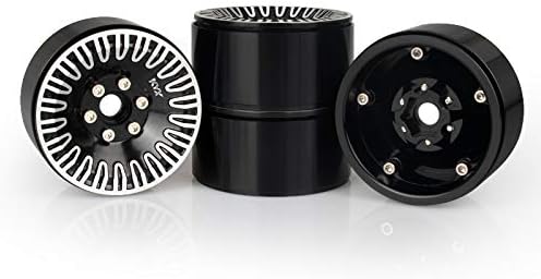 KYX Racing Aluminum Alloy 1.9" Wheel Rims Upgrades Parts Accessories for RC Crawler Car Axial SCX10 II 90046 Capra UTB TRX4 D90 (4 pcs)