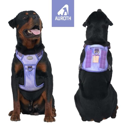 Image of AUROTH Tactical Dog Harness for Large Dogs, Heavy Duty No Pull Pet Vest