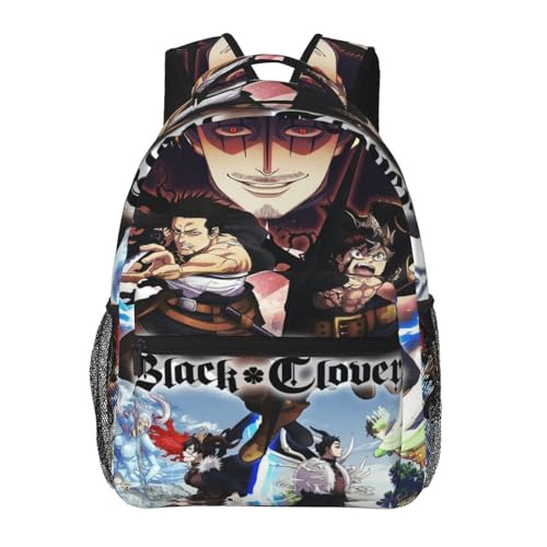 Bl-ack Clover Backpack Adults Bag Casual Backpack Hiking Daypack for Women Men One Size