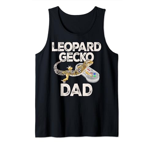 Leopard Gecko Dad Video Game Lizard & Reptiles Gamers Tank Top