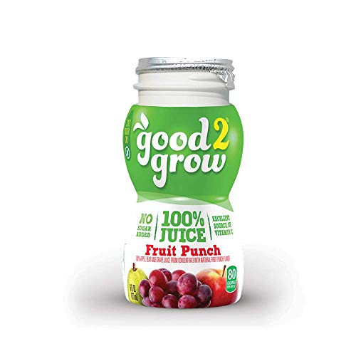 good2grow 100% Fruit Punch Juice Refill, 24-pack of 6-Ounce BPA-Free Juice Bottles, Non-GMO