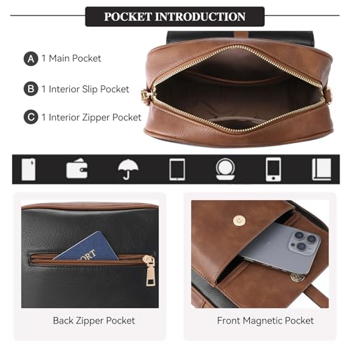 Image of GOIACII Crossbody Bags for Women Travel Purses Leather Handbags Medium Shoulder Bag with Adjustable Strap
