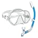 Ranipobo Máscara y Snorkel,Set de Esnórquel Gafas de 180° Buceo Panorámicas Antivaho de Vidrio Templado, Juego de Buceo para Adultos Snorkel seco Unisex