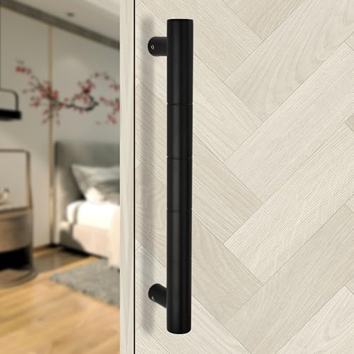 Image of ALDEN 12 inch Main Door Handle /Handle for Glass and Wooden Door /Pull and Push Stainless Steel Door Handle (Black Matt Finish) (Pack of 1)