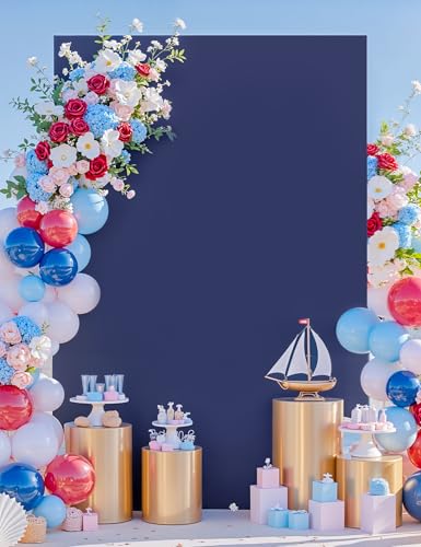 Square Arch Backdrop Cover, 6.6FT x 5.2FT Navy Blue Stretchy Spandex Fitted Square Arch Stand Cover for Birthday Party Wedding Ceremony Banquet Photo Decoration