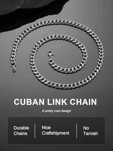 ChainsPro Stainless Steel Chain 22 Inches Curb Chain Necklace Men