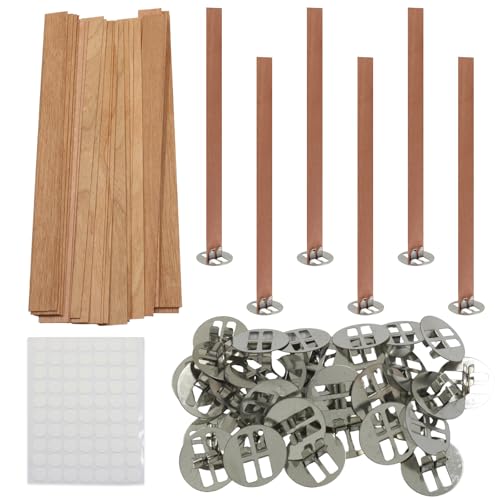 Set de 60 mechas de madera para velas miniatura 2