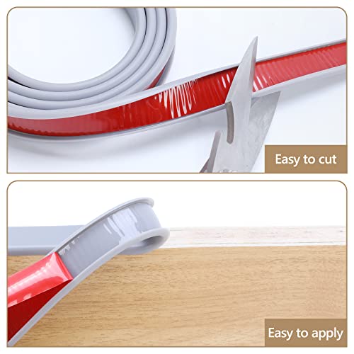 Image of 16 ft Flexible Self Adhesive Veneer Edge Banding Peel and Stick Edge Trim Guards (Gray, 3 /4 inch)