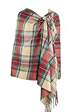 Achillea Oversized Cashmere Feel Scotland Scottish Tartan Plaid Scarf Shawl Wrap Winter Warm 80' x 30' (Stewart Dress Tartan)