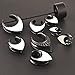DOEARKO 2PCS Ear Gauges Fashion Conch Shell Saddle Ear Plugs Body Piercing Tunnels 316 Stainless Steel Hypoallergenic Earrings Plugs for Ears Expander Body Jewelry (19mm(3/4