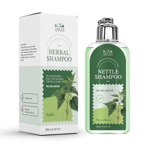 ANNAS Nettle Shampoo - Organic Formula,Helps Regulate Sebum Production, Reduce Dandruff & Ease Scalp Irritation - For Strong, Healthy Hair- 200ml