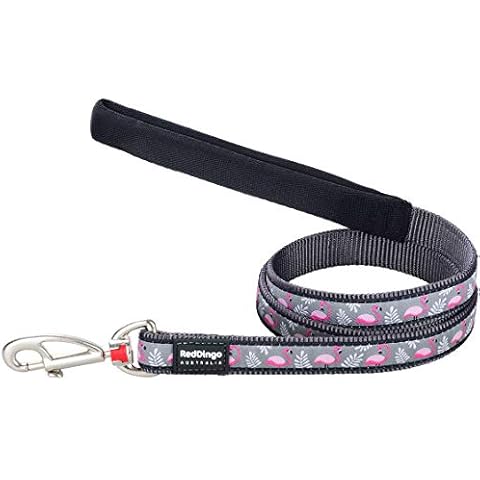 Red Dingo Grey Flamingo Dog Lead 1.2M Cover