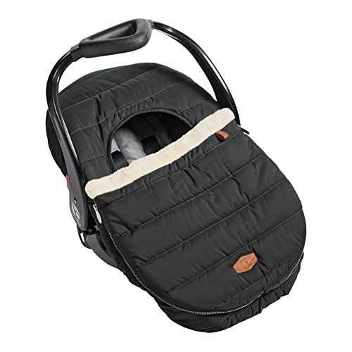 Image of JJ Cole Infant Car Seat Cover, Winter Resistant Stroller and Baby Carrier Cover, Black