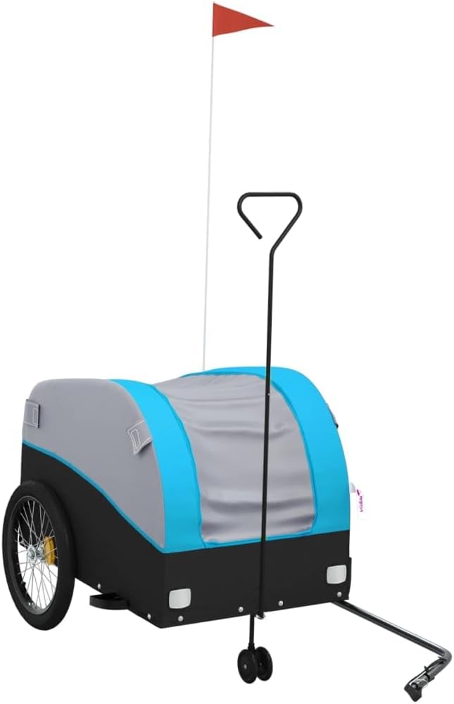 Bike Trailer Black and Blue 45 kg Iron, Bicycle Cargo Trailer, Bicycle Large Cargo Wagon Trailer, Bicycle Cargo Storage Cart Cycling Camping Luggage Storage Carrier Transport Type3