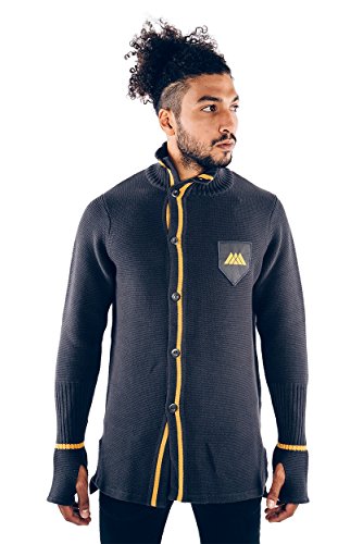 Musterbrand Destiny Men Knitted Cardigan Stormcaller Grey 3XL