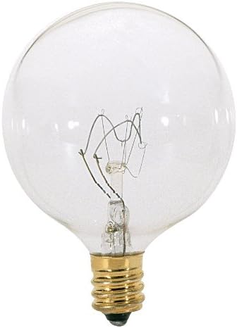 Miniatura 3 de Satco Bombilla G16.5 A3922 de 130 V con base de candelabro de 25 W, transparente