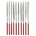 Floweringbeter 10Piece Industrial Coated File Set With Rubber Handles For Fine Filing On Wood Metal Glass Stone Plastic(4 * 160)
