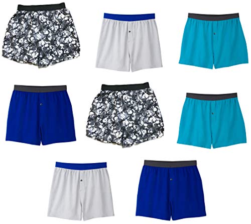 Fruit of the Loom Men's Knit Boxers 8-Pack Breathable Cooling Cotton Micro-Mesh Soft Flex Waistband2